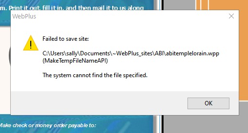 cant save web file