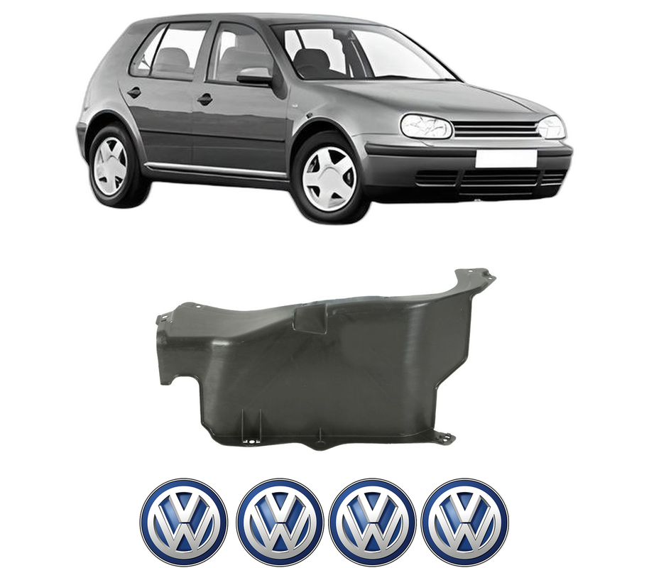 Scut motor Volkswagen GOLF IV (1J1) din 2007-2018, protectie auto, plastic, 4x Stickere auto cu Volkswagen