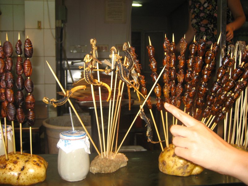 Mercado Wangfujing de insectos-2-8-2007 - China y sus pueblos-2007 (12)
