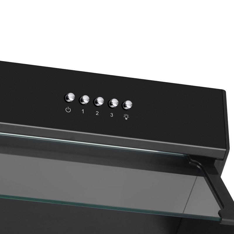 Extractor de grasa de pared Drija Compatto 90 en color negro.