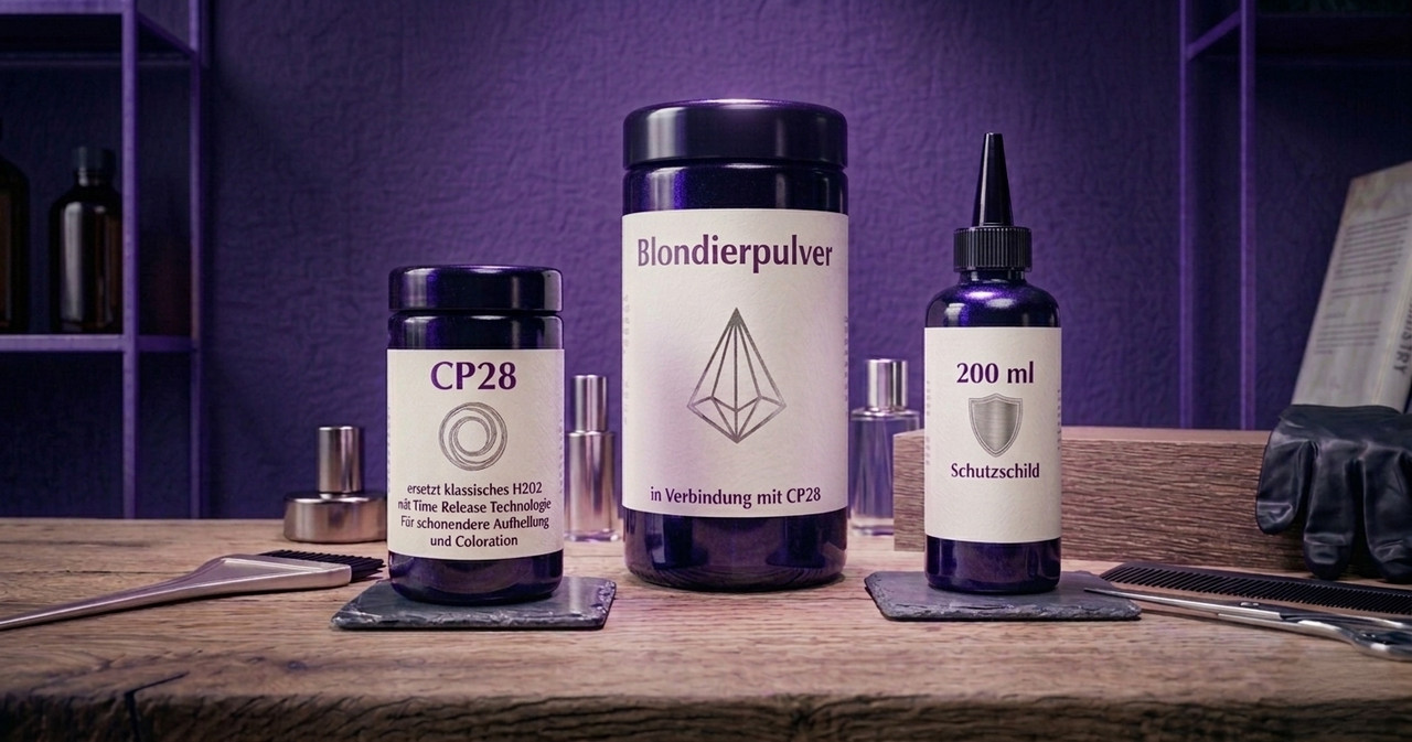 CP28 Produktsystem – Blondierpulver, CP28 und Schutzschild
