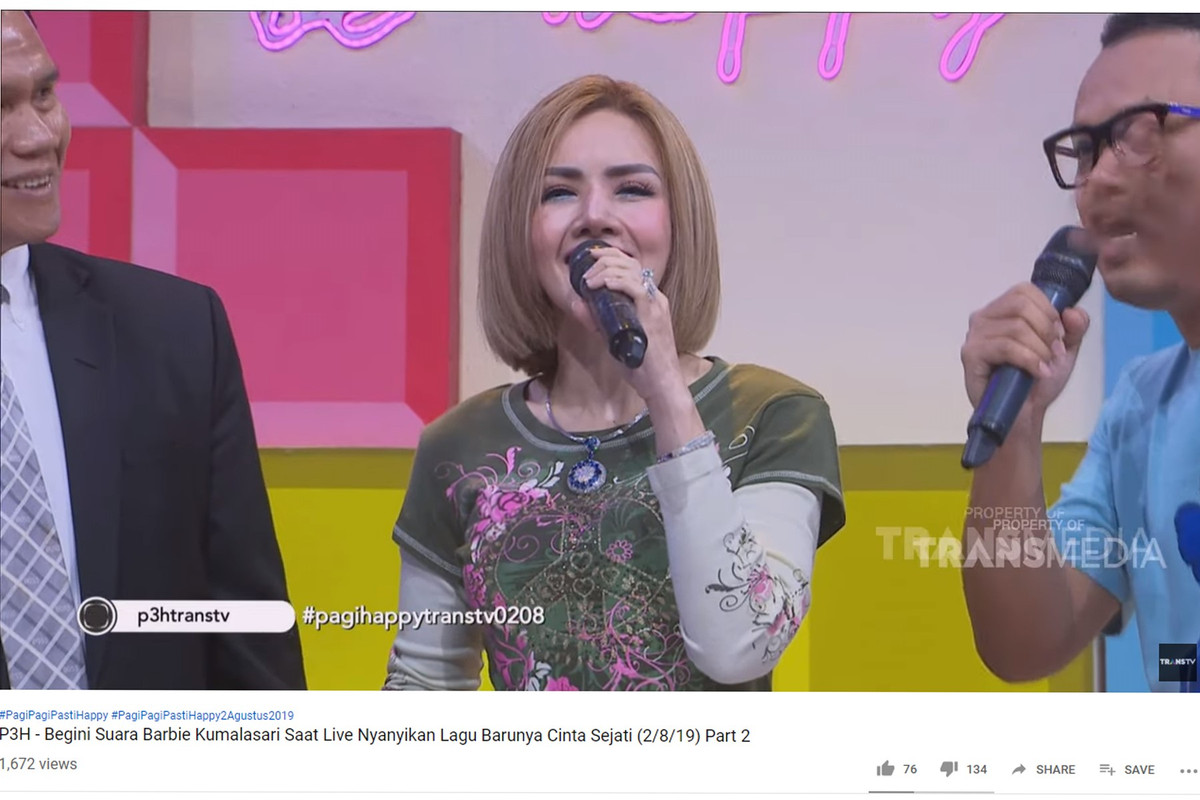 Barbie Kumalasari nyanyi live di Pagi Pagi Pasti Happy