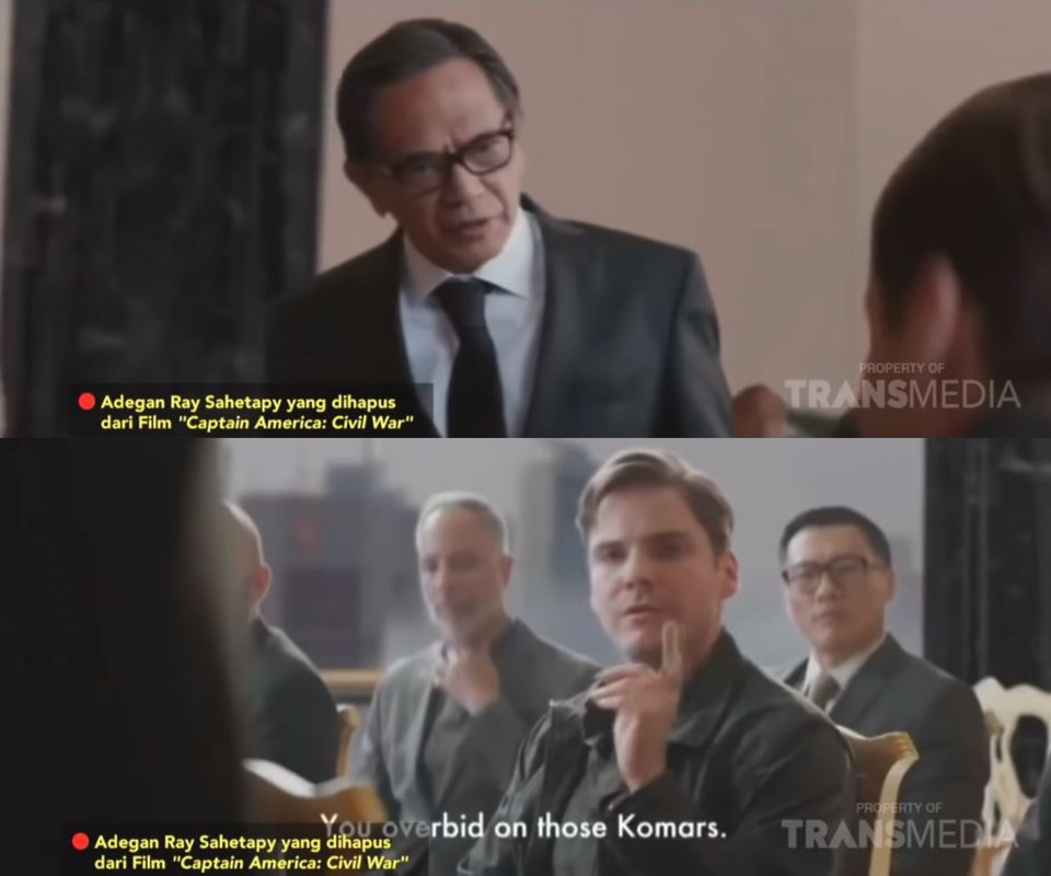 Penampuilan Ray Sahetapy dalam salah satu scene bersama Zemo