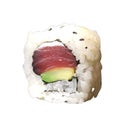 Uramaki tuna avocado