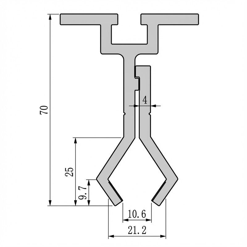 Integrated Rail-Clamp drawing
