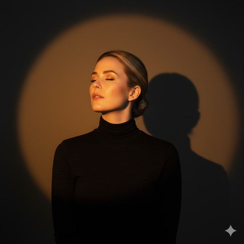 Золотой студийный силуэт по фото нейросеть