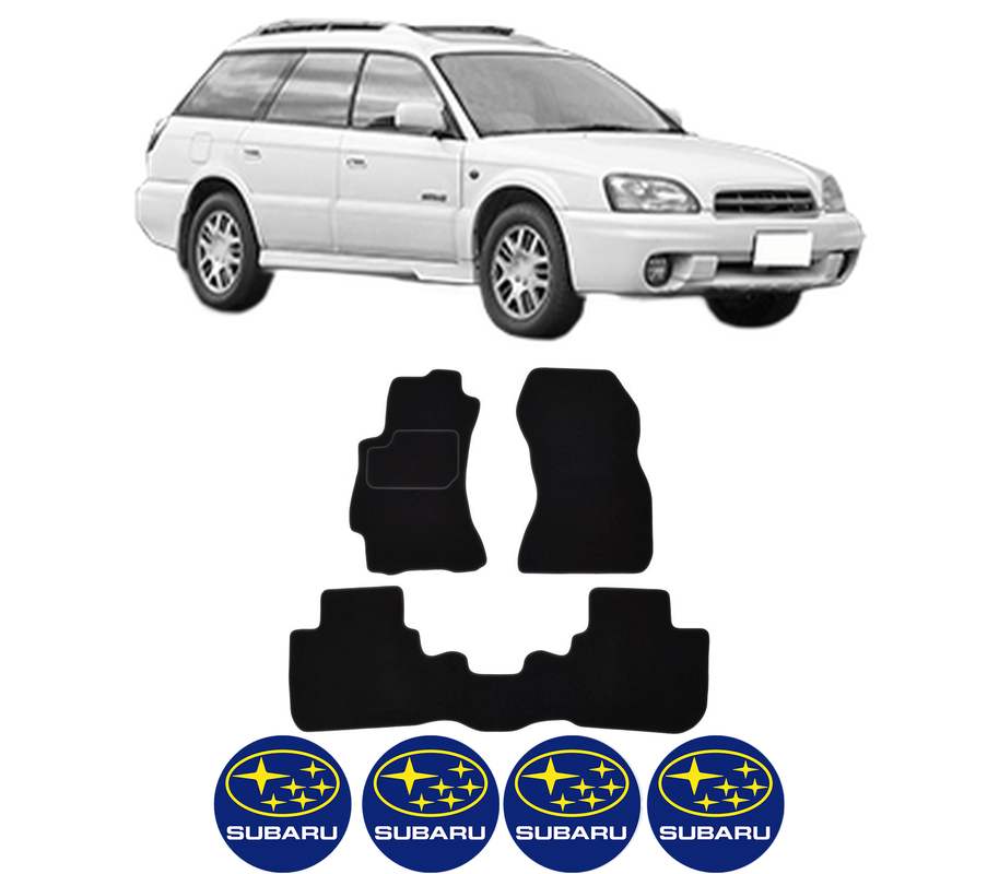 Set Covorase Presuri SUBARU OUTBACK (BE, BH) din 2000-2003, Auto, Material Textil Mocheta, 4 Stickere auto cu SUBARU