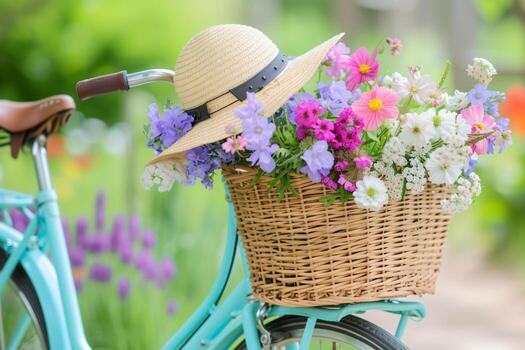 female-is-riding-bike-with-basket-of-pink-chrysanth-bicycle-basket-with-flowers-and-hat-photo.jpg