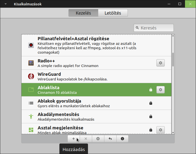 Cinnamon Kisalkalmazások a Panelen_01