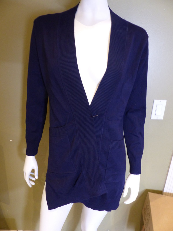 YOUNG USA BLUE CARDIGAN WOMENS LARGE GGT-2055