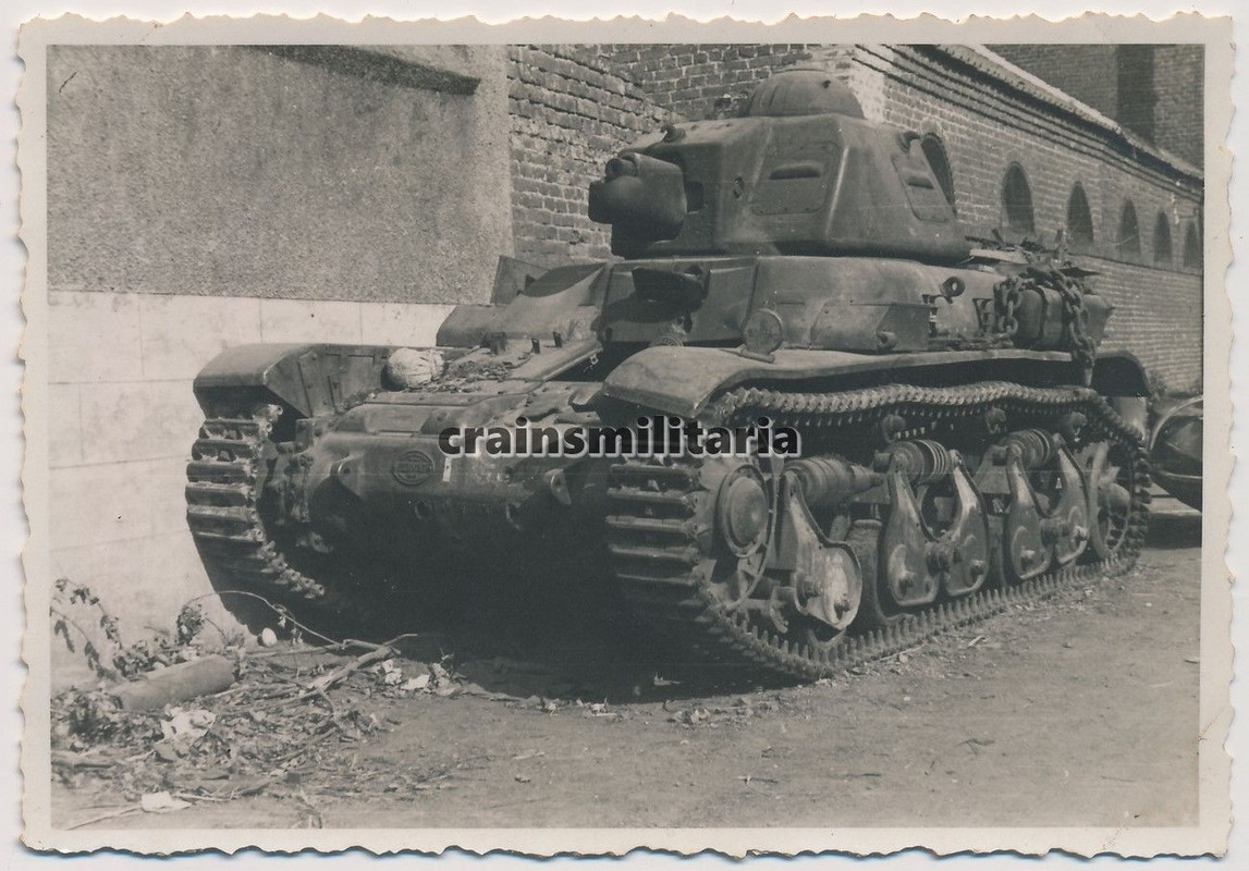 Orig. Foto französische Beute Panzer Renault R-3