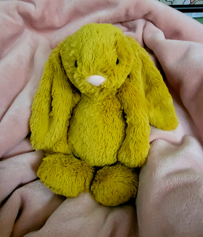 Chartreuse-coloured Rabbit Plushie
