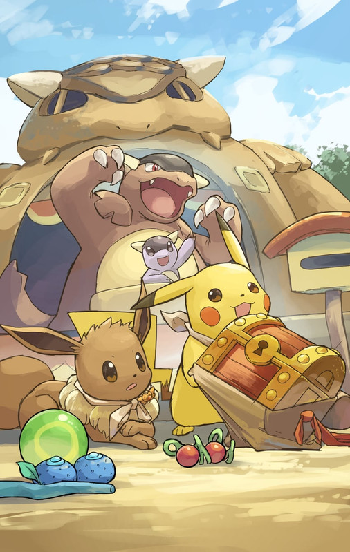 pikachu-eevee-and-kangaskhan-pokemon-and