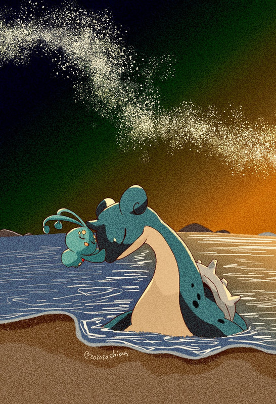 lapras-and-manaphy-pokemon-drawn-by-zozo
