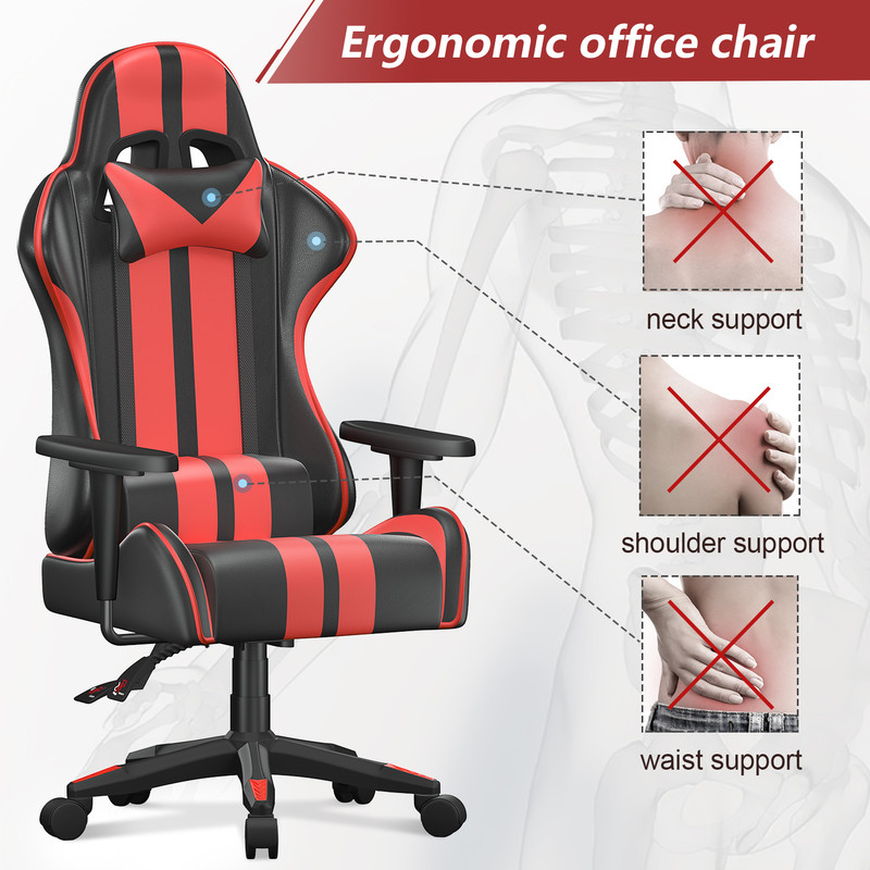 Bigzzia Sedia Da Gioco, Ergonomica, Per Computer, Con Cuscino Lombare E Poggiatesta Regolabile In Altezza, Per Adulti, Ragazze, Ragazzi, Versione Aggiornata (Nero E Rosso) 13 Bigzzia Sedia Da Gioco, Ergonomica, Per Computer, Con Cuscino Lombare E Poggiatesta Regolabile In Altezza, Per Adulti, Ragazze, Ragazzi, Versione Aggiornata (Nero E Rosso) -Armonia Casa AAHKMJXYDAFdJAOAIMEbOAchaYtjpIZUujpRpTo0CnZOZYd2mQyFdvOODUU0BT8jaIBa8UcWmkFTF2ORHJacI60q