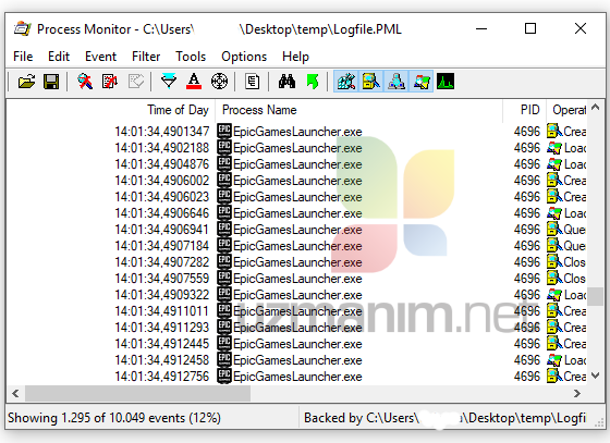 process monitor ile pml acma