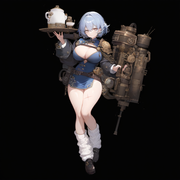 1girl, dark background, full body, grey eyes, blue hair, curvy, loose socks, chi s-981927604