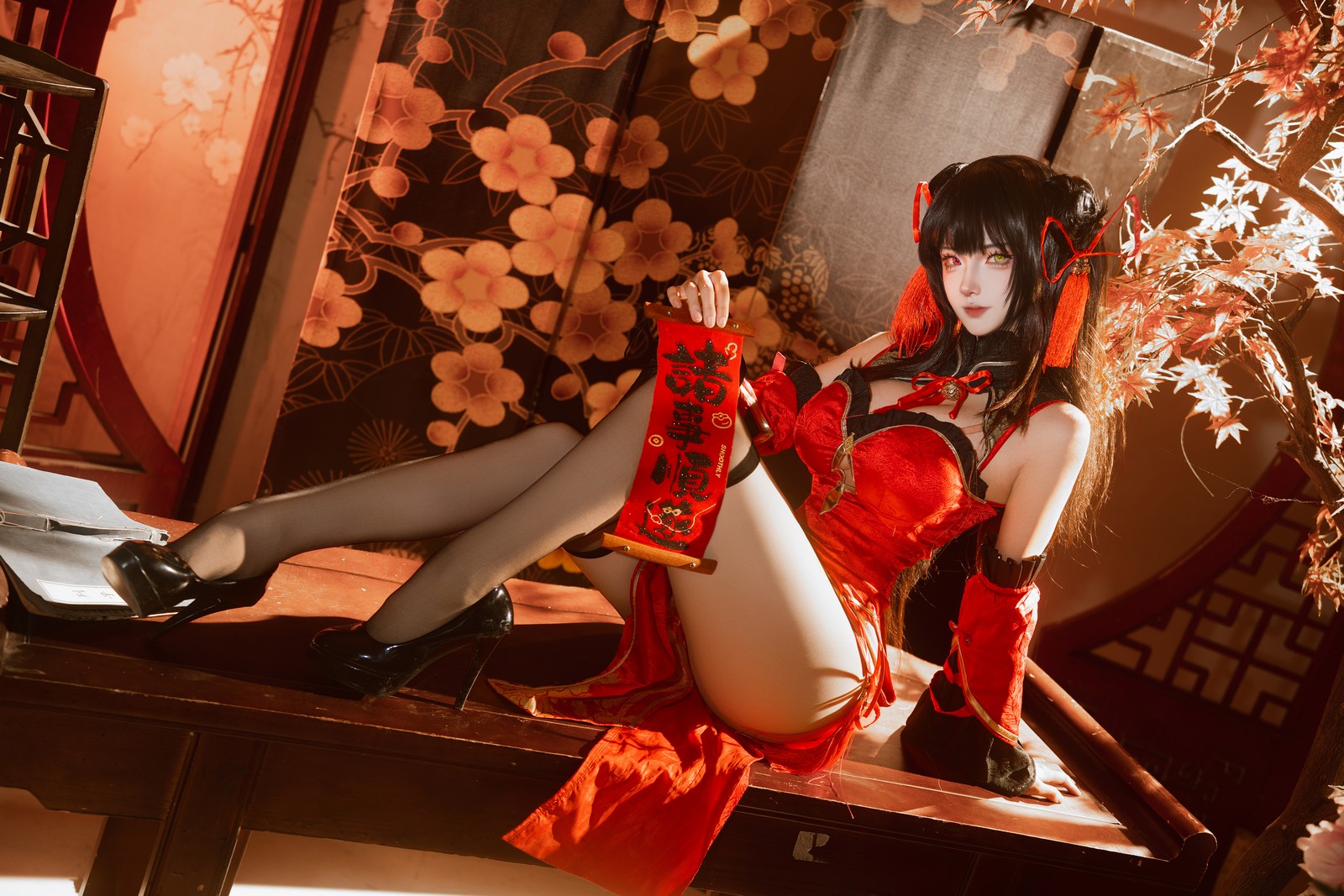 Seya-狮砸 – 25年01月限定 狂三旗袍 Cos 高清写真 1（12P-142.2MB）插图6