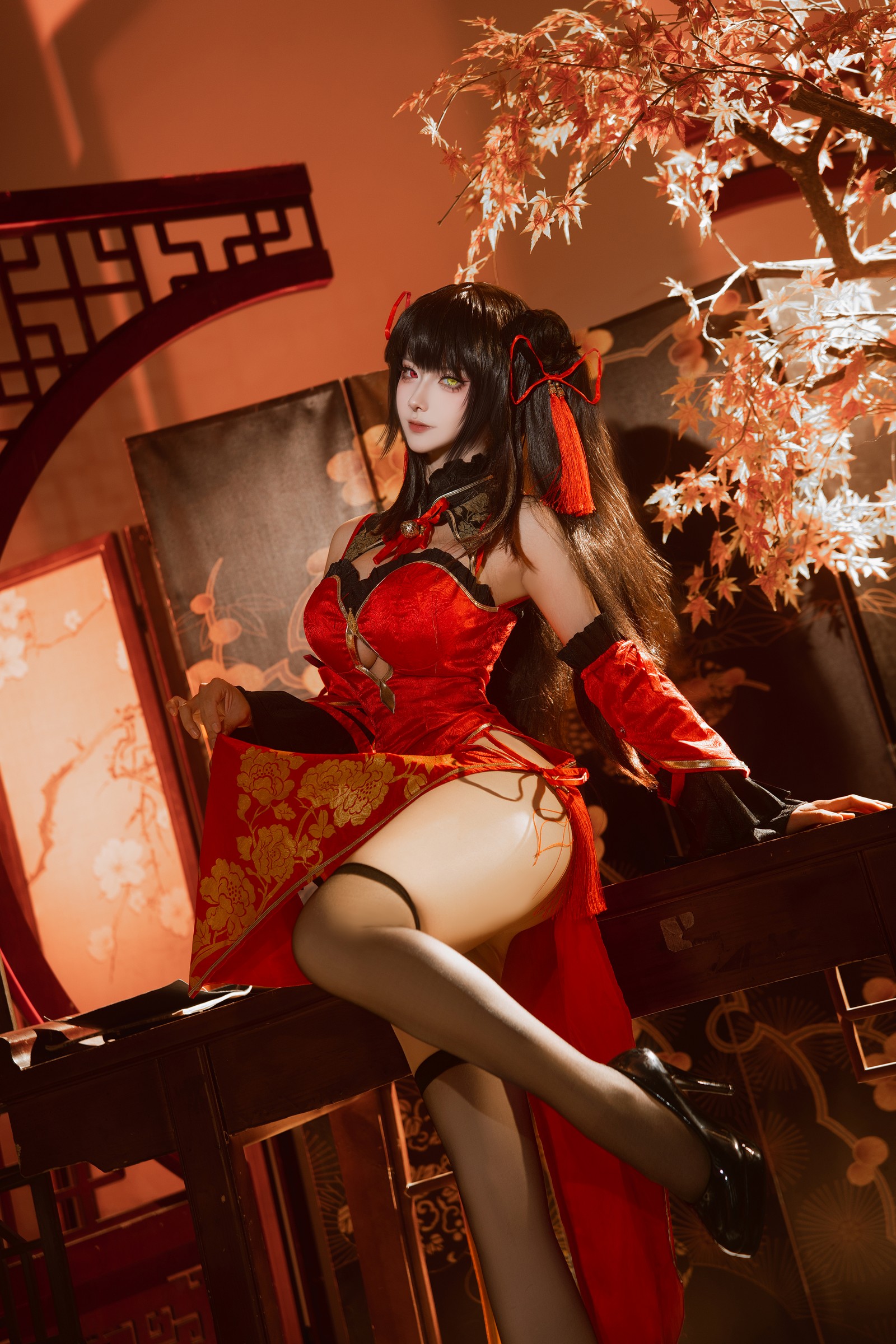 Seya-狮砸 – 25年01月限定 狂三旗袍 Cos 高清写真 1（12P-142.2MB）插图4