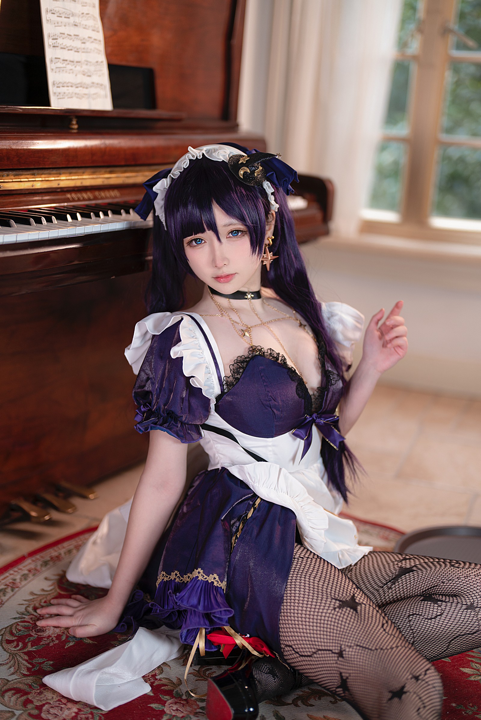 樱梨梨 莫娜 女仆 Cosplay 写真集｜原神角色高清图集（34P｜135MB）插图1