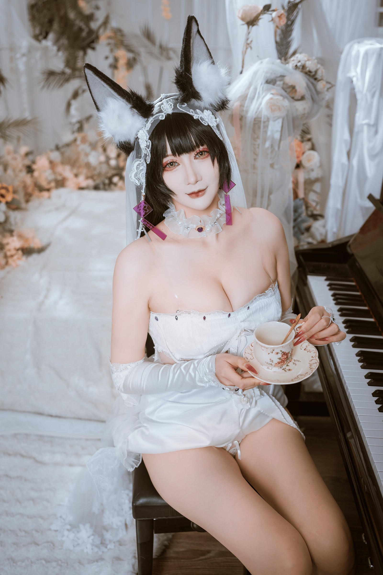 兔胖胖min – 碧蓝航线 武藏 花嫁 Cosplay 高清写真集（40P-883.9MB）插图3