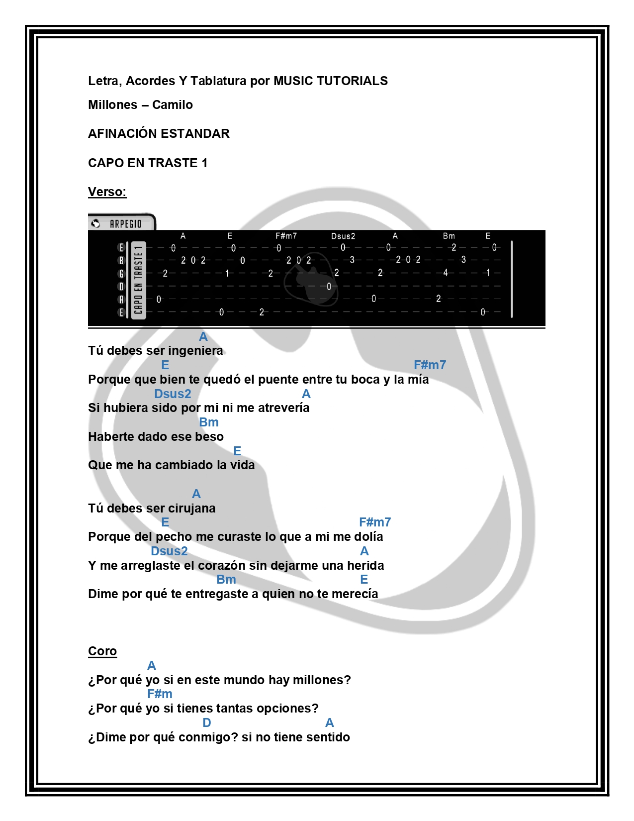 Millones Camilo Letra y Acordes by MUSICTUTORIALS page 0001 — Postimages