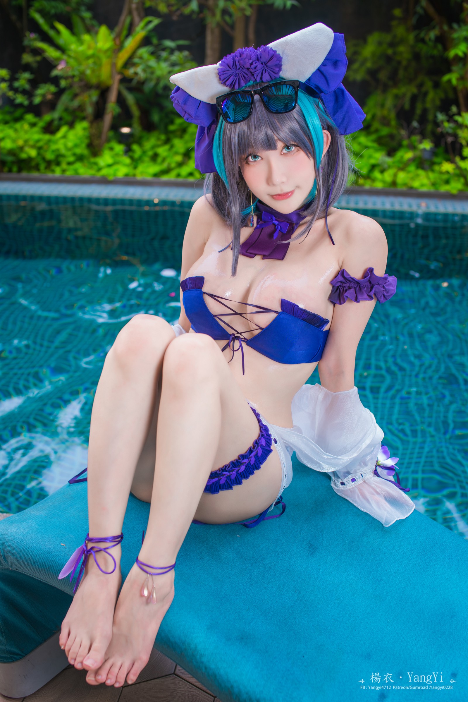 楊衣 Yangyi – 柴郡 Cheshire Cosplay 写真视频合集（55P+2V-261MB）碧蓝航线插图2