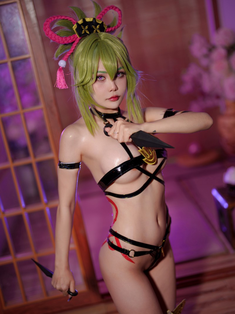 Joyce Lin2x Kuki Shinobu Cosplay Genshin Impact 写真 46P插图6