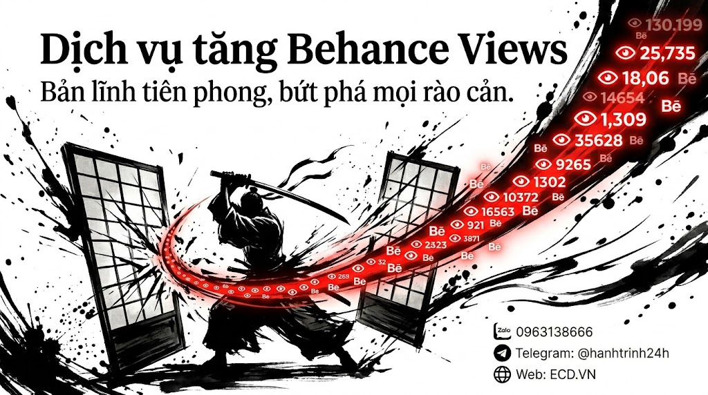 dịch vụ tăng behance views đảm bảo cho portfolio