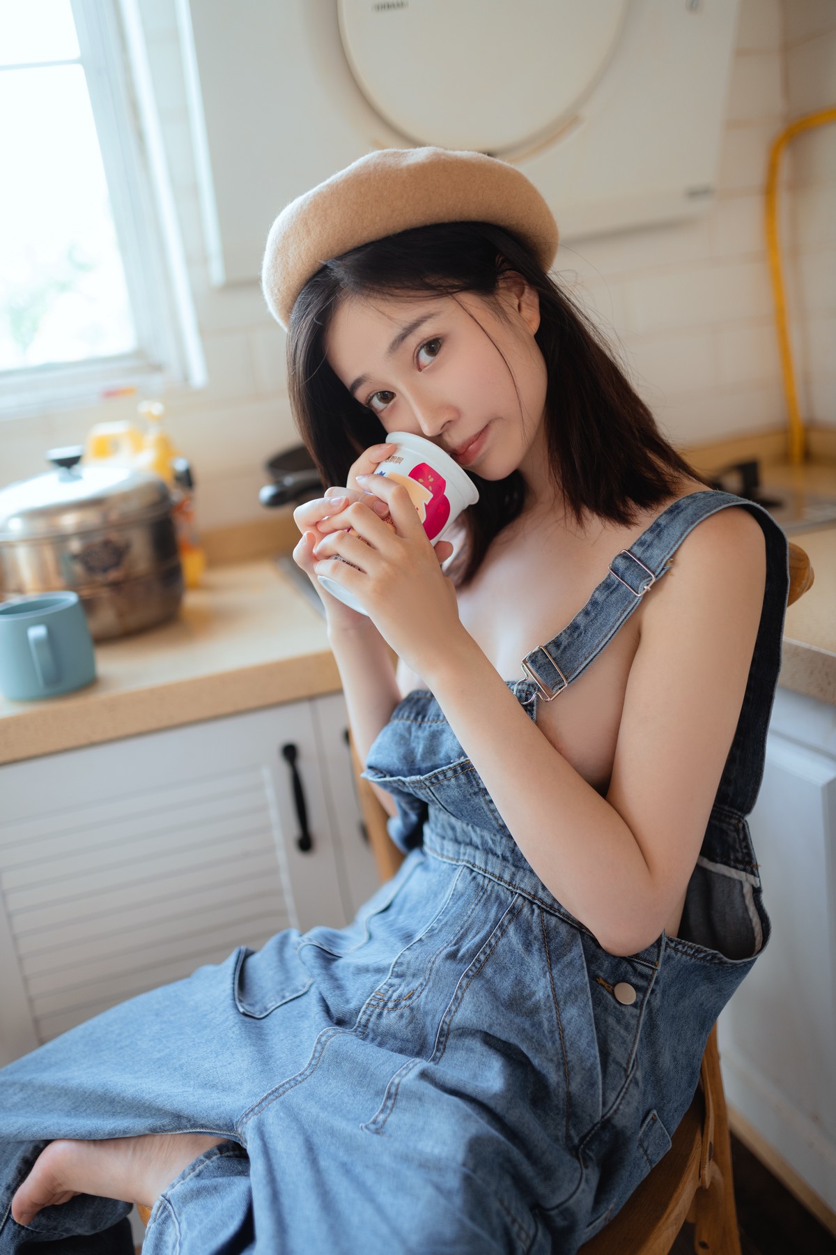年年nnian 背带裤少女日常写真 清新可爱风图集插图3