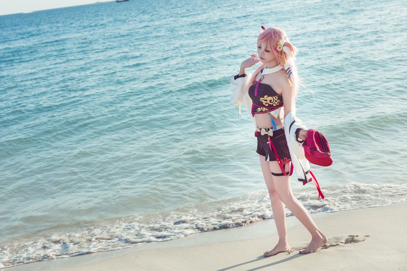 艾西Aiwest 原神烟绯花鸟与情Cosplay写真图集 烟绯角色高清图集 29P (176.4M)插图1