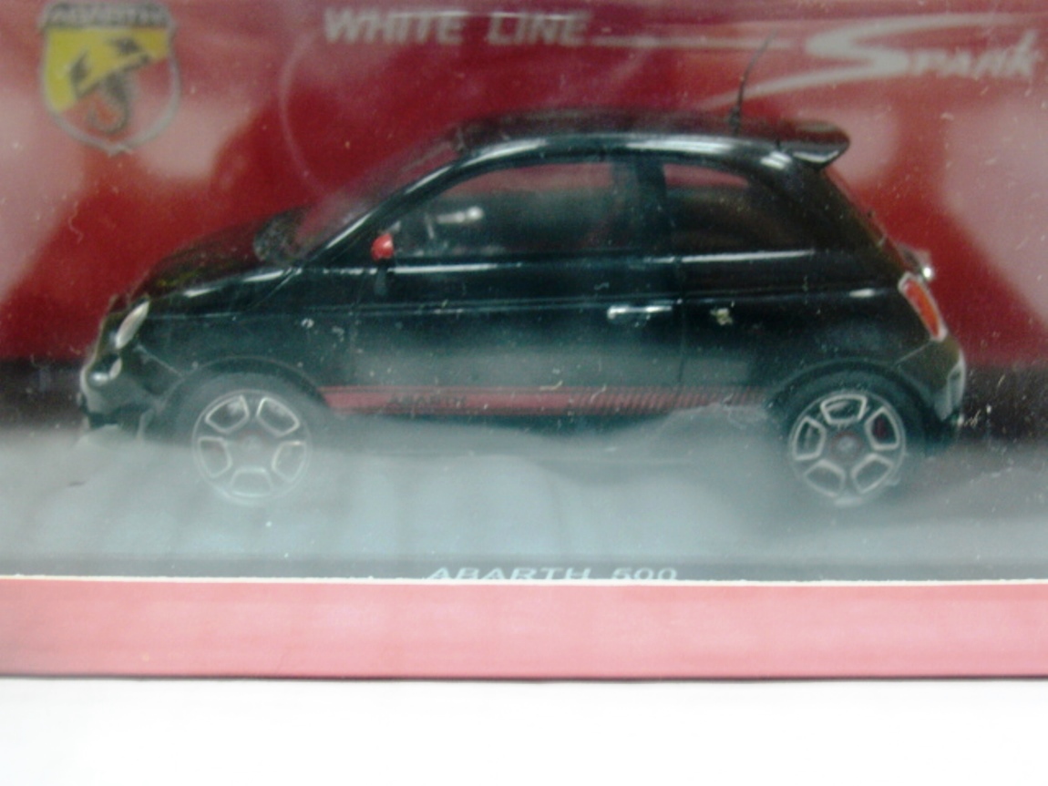 WOW EXTREMELY RARE Fiat 500 Abarth 133HP 2008 Black Resin 1:43
