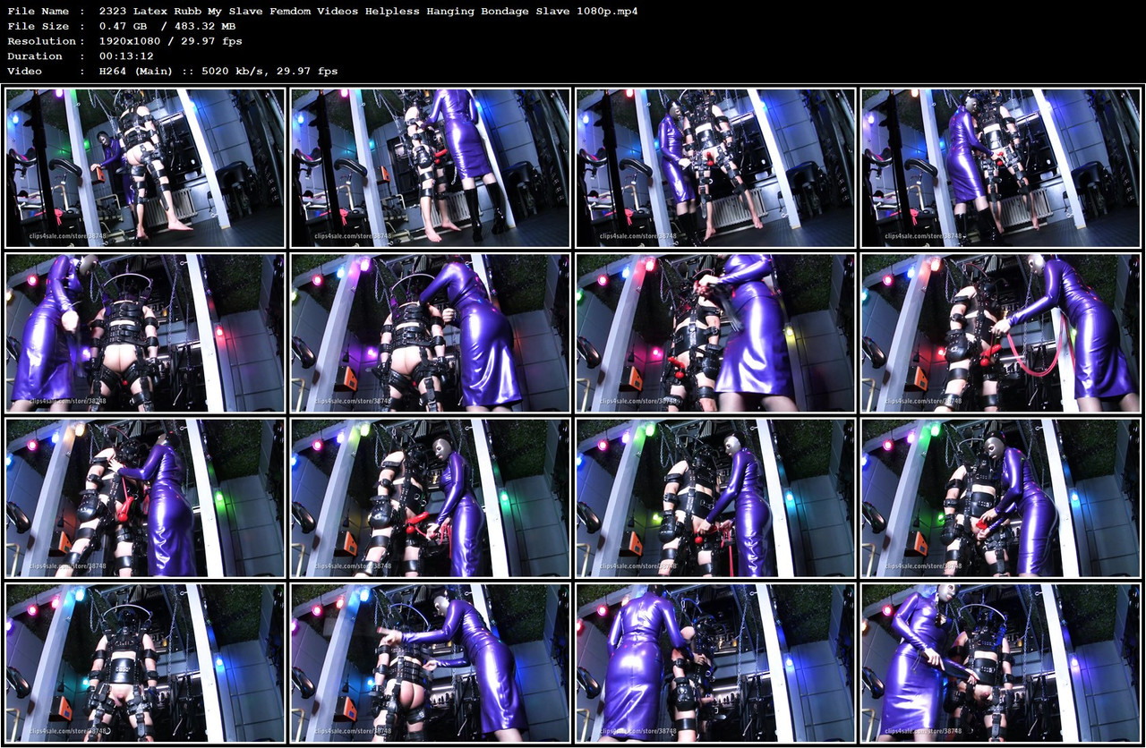 2323 Latex Rubb My Slave Femdom Videos Helpless Hanging Bondage Slave 1080p mp4