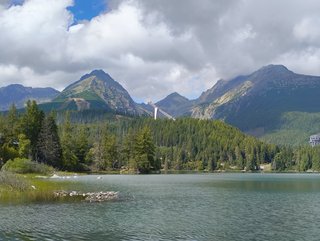 Lake and mountains