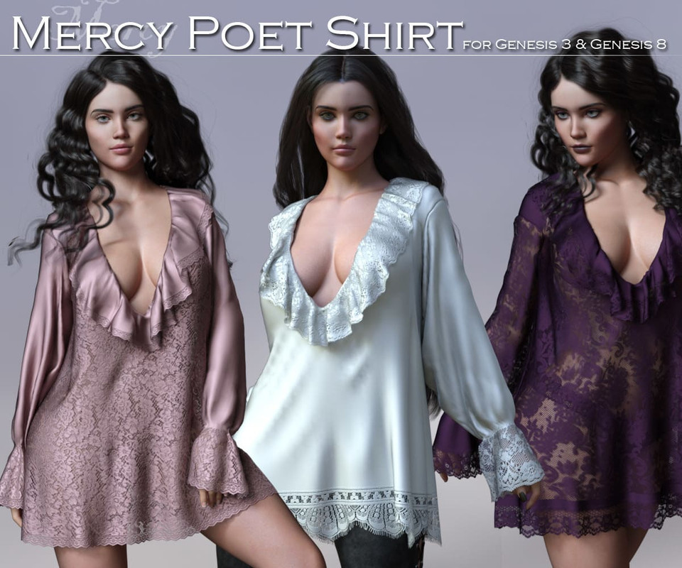 Mercy Poet Shirt for G3 and G8 Females