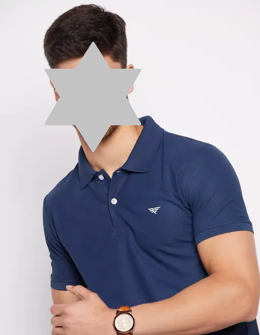 RISS Men's Cotton Half Sleeves Solid Polo T-shirt Color 8 (R306)