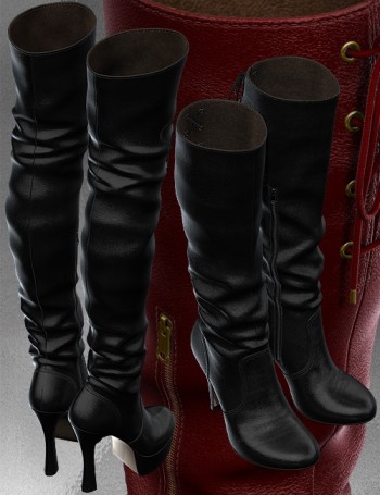 Daz3 D Chic Boots for V4 A4 ps ac3809b
