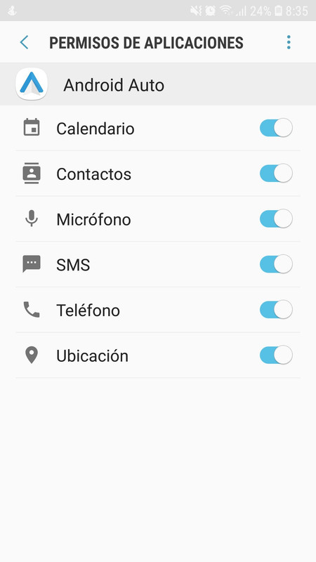 Permisos Android Auto