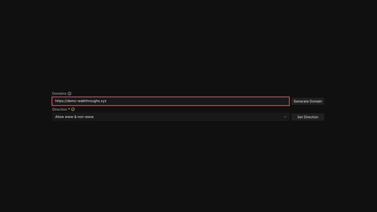 Domain Configuration