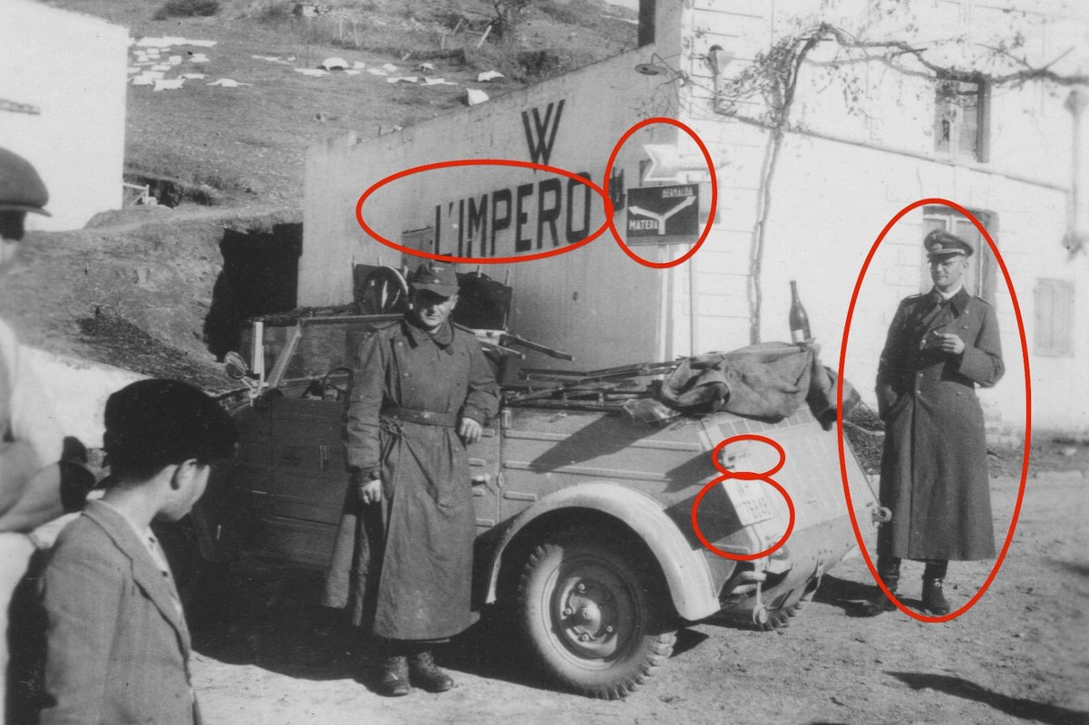 Orig. Foto VW 82 Kübelwagen 22.Infanterie-Division KG Buhse Ital