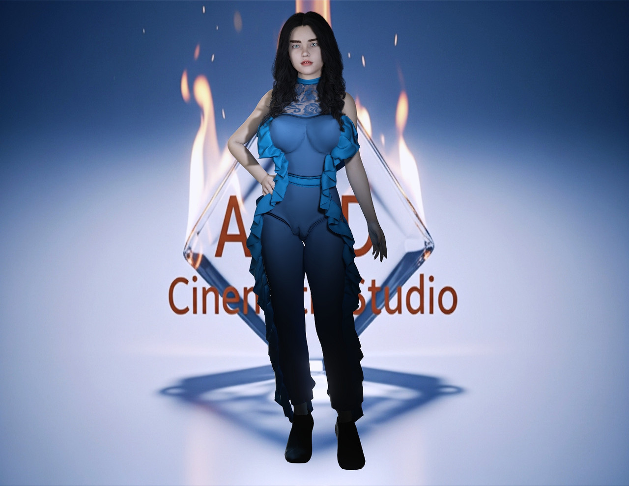 Blue Fire (Daz G8 1 KK Freya Sol