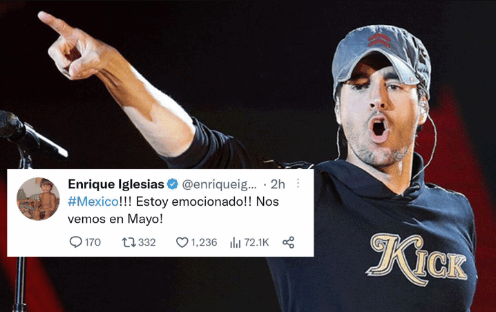 Enrique Iglesias anuncia que llegará a México