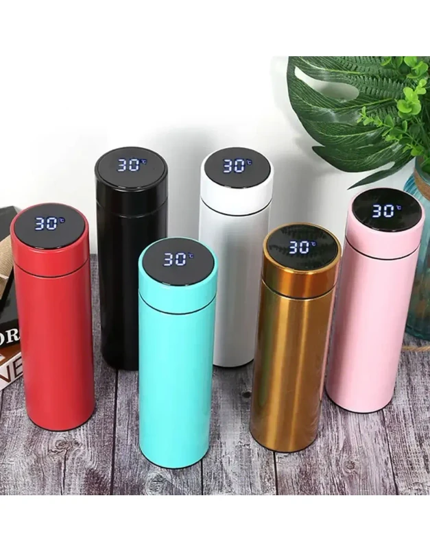 500ml LED Temperature Display Water Bottle – Stainless Steel Vacuum Insulated Thermos for Hot & Cold Drinks