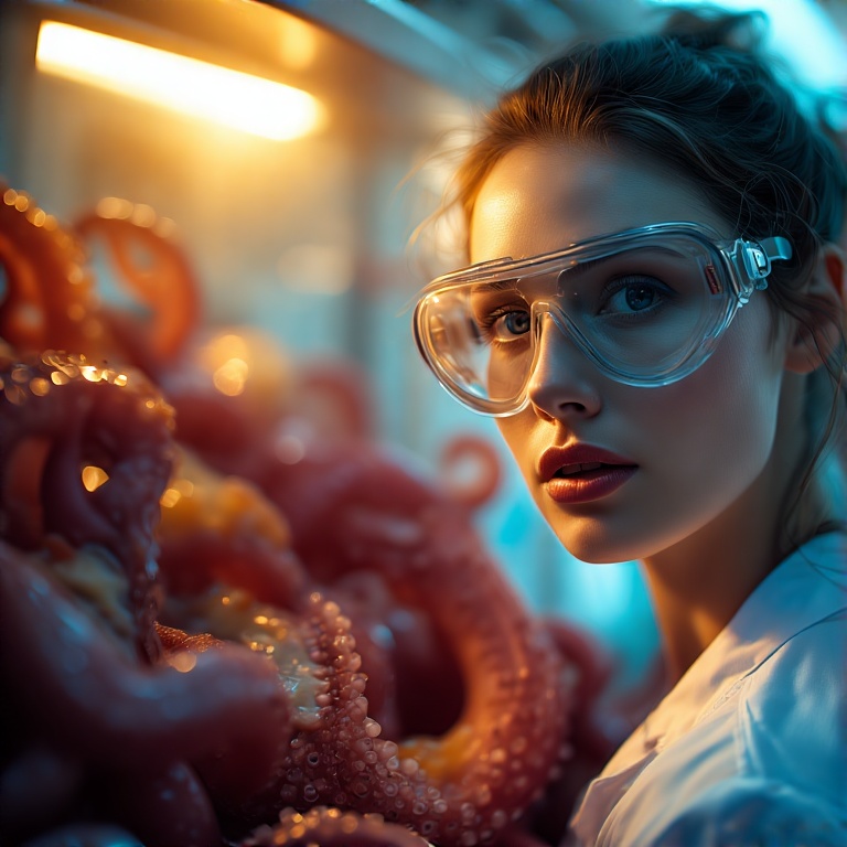 female-scientist-and-tentacles