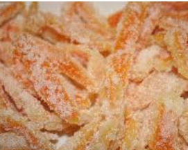 Scorze d'arancia zuccherate in busta