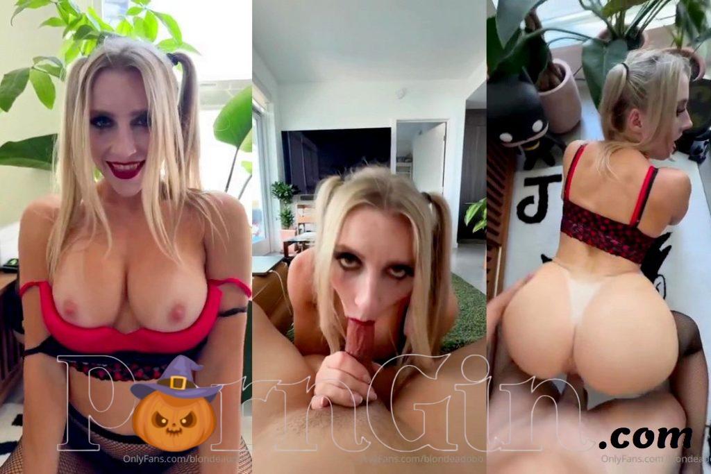 BlondeAdobo Harley Quinn Cosplay Sex PPV Video Leaked