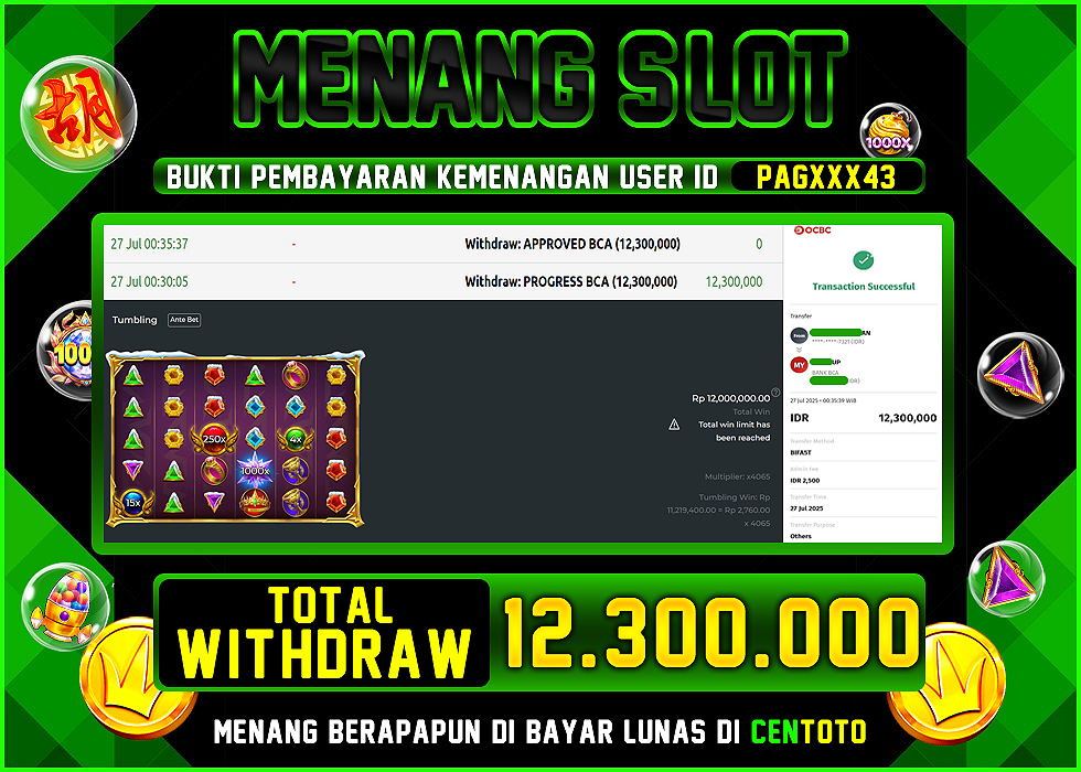 BUKTI JACKPOT LUNAS CENTOTO