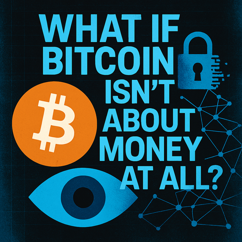 What if Bitcoin isn’t about money at all?