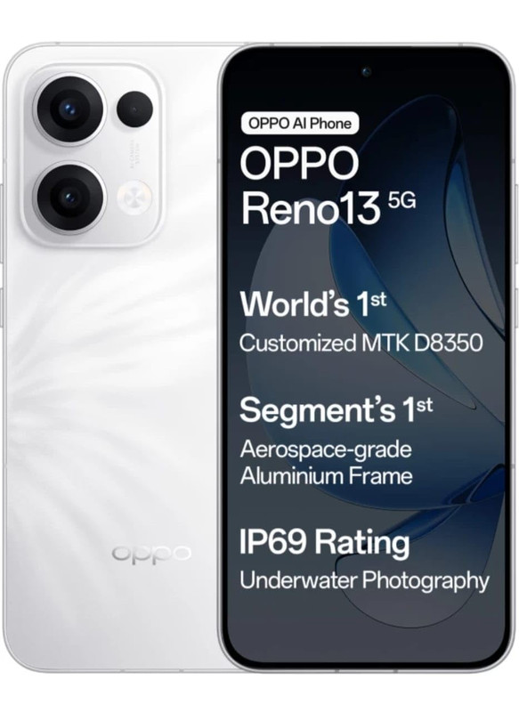 OPPO Reno13 5G (Ivory White,8 GB RAM, 128 GB Storage) Refurbished