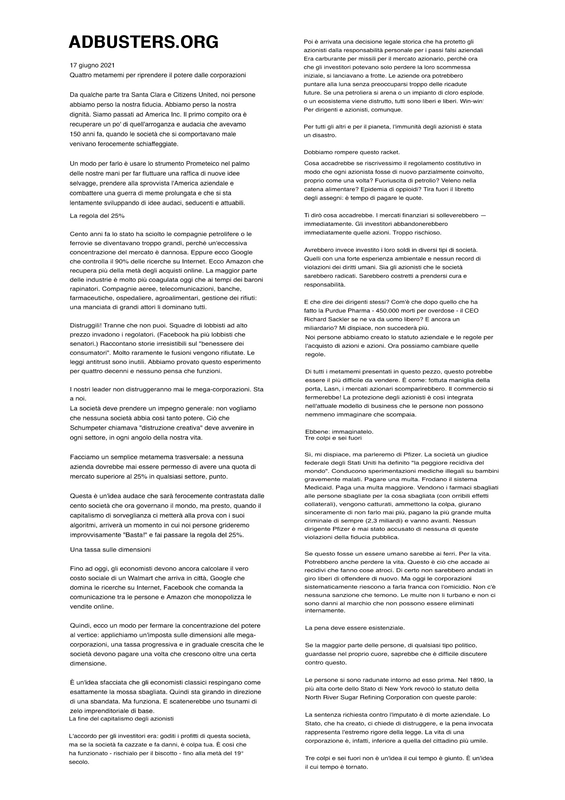 contrastare le multinazionali